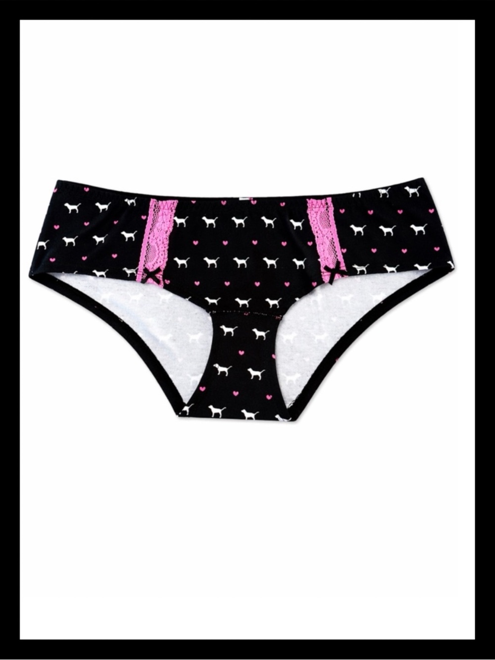 💕ⓅⒾⓃⓀ ⓋⓈ Y2K/RARE Iconic PINK DOG/HEART Extra Low Rise Hipster Panties ✨NWT✨💕